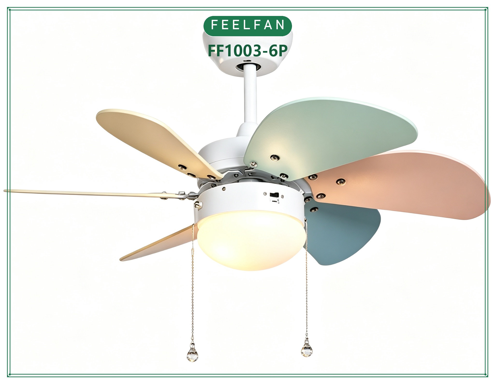 FEELFAN FF1003-6P 6-Blade BLDC Ceiling Fan with LED Light